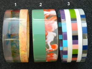 H a CRAFT กำไลข้อมือเรซิ่นหยกสีม่วงคลาสสิกสำหรับผู้หญิง-ของขวัญสำหรับสวมใส่ทุกวัน - Product Image 3