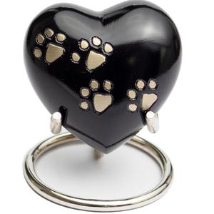 Urna Funeraria de Metal (Latón/Aluminio) Grabada con Corazón Rojo Real, Capacidad de 200 Pulgadas Cúbicas, Ecológica, para Cenizas - Product Image 2