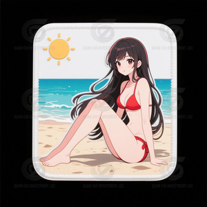 แผ่นยางรองยางสำหรับสาวอะนิเมะเซ็กซี่-ป้าย PVC แบบกำหนดเองสำหรับเสื้อผ้าเป้แจ็คเก็ตหมวกและคอสเพลย์-ตัวเลือกการออกแบบทรงกลมและสี่เหลี่ยม - Product Image 1