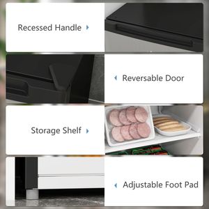 Mini congélateur vertical compact de 3,0 pieds cubes avec porte simple réversible et thermostat réglable Small H - Product Image 2