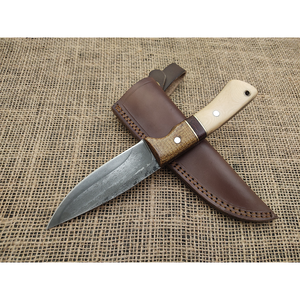 1095 Steel Hunting Knife Outdoor Camping Hiking Multipurpose Utility <b>Tool</b> Hunting Knife With <b>Leather</b> Sheath - Product Image 3