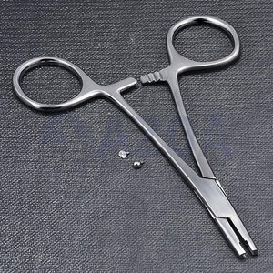 Stainless Steel 5 Inch Dermal Anchor Holding Forceps With 3 mm Tip For Body Jewelry Placement And Body <b>Piercing</b> - Product Image 5