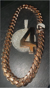 Collar con colgante de nombre con números grandes personalizados, chapado en oro, estilo hip hop, joyería de cumpleaños para hombres y mujeres - Product Image 5