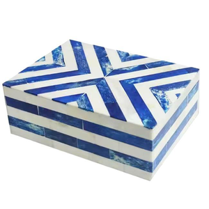 Caja de Joyería Moderna de Diseño Contemporáneo, Material de Hueso, Acabado Metálico, con Asas, Tipo Vertical, para Sala de Estar - Product Image 4