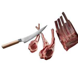 Couteau à désosser et à fileter de 6 pouces en acier Damas, lame courbée, couteau de cuisine pour la préparation de la viande de poisson, avec manche en bois de Pakka blond - Product Image 3