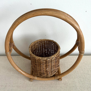 Accessoires de jardin, jardinières en rotin, jardinière suspendue en rotin, pot à fleurs tressé bohème, panier à plantes - Product Image 4