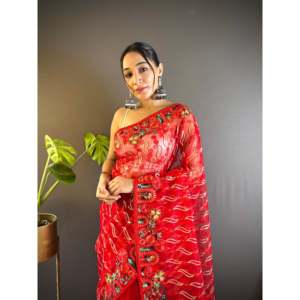 ชุดแต่งงานส่าหรีสวยพร้อมงานปักดีไซน์เนอร์ - Product Image 2