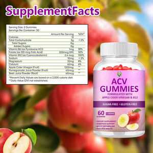 Gommes ACV personnalisées en usine avec un système de digestion à la vitamine B12 pour stimuler le métabolisme 60 unités - Product Image 2