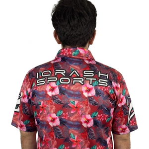 Chemises pour hommes personnalisées avec design par sublimation, style décontracté, manches courtes, respirantes et écologiques. - Product Image 3