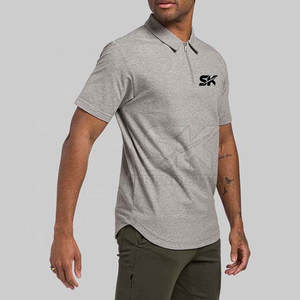 Adults Wear Men <b>Zip</b> <b>Up</b> Plain <b>Polo</b> Shirts Casual Style Men <b>Zip</b> <b>Up</b> Plain <b>Polo</b> Shirts Solid Color Men <b>Zip</b> <b>Up</b> Plain <b>Polo</b> Shirts - Product Image 4