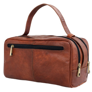 Neceser de Viaje para Hombre, Organizador de Afeitado Impermeable con Gran Capacidad, Bolsa de Aseo de Cuero con Compartimentos, Bolsa de Almacenamiento Portátil - Product Image 6