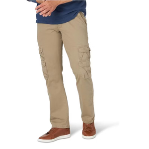 Pantalon cargo kaki OEM anti-rétrécissement, coupe décontractée, jambe droite, bas ouvert, en coton, 6 poches, idéal pour le quotidien et facile à porter - Product Image 3