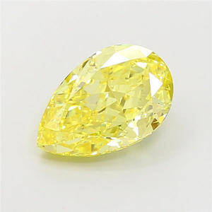 Diamant de laboratoire élégant de forme poire, jaune vif fantaisie, taille excellente, haute brillance, pierre lâche de type CVD 2A, pour la fabrication de bijoux. - Product Image 5