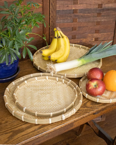 Cestas Redondas de Mimbre de Ratán Hechas a Mano Tradicionales de Vietnam, Bandejas para Servir Comida, Decoración para el Hogar y la Cocina - Product Image 3