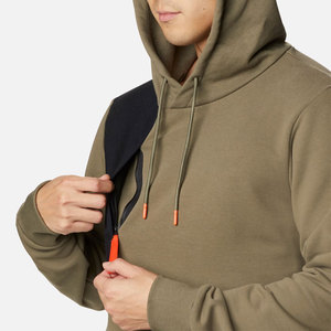 Sudadera con Capucha Personalizada de Dos Tonos, Estilo Urbano, de Algodón y Felpa, para Invierno, con Logotipo Frontal, Bolsillo Oculto, Ropa Urbana, OEM/ODM - Product Image 5