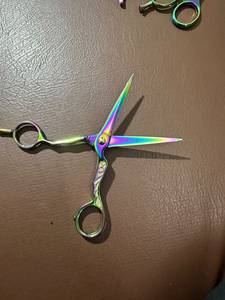 Ciseaux de coiffure professionnels en acier inoxydable 4Cr13, lame tranchante, pour droitiers, manche long, pliables, pour salon de coiffure - Product Image 2