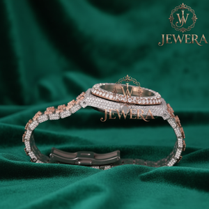Reloj Mossinate de Acero Inoxidable de Alta Calidad con Diamantes Dorados y Plateados, Resistente al Agua, Elegante y Cómodo para Toda Ocasión - Product Image 2