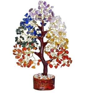 Árbol de Piedras Preciosas de 7 Chakras Hecho a Mano, con 300 Cuentas de Cristal Natural, Bonsái Feng Shui para Sanación, Meditación y Decoración del Hogar - Product Image 1