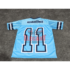 Maillot de football américain surdimensionné en tissu mesh, imprimé par sublimation, pour adulte, col en V, manches courtes. - Product Image 2