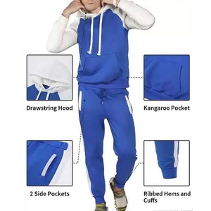 Ensemble de survêtement homme color block léger avec sweat à capuche et pantalon de jogging élastique – Personnalisable OEM, Sportswear, Streetwear - Product Image 6