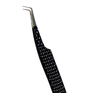 Pince à cils Black Diamond Grip, gravée en forme de cœur, personnalisée, en acier inoxydable durable, pointe en fibre, pince à cils pointue - Product Image 5