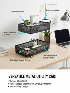 Panier de rangement en métal noir de qualité supérieure avec poignées, élégant organisateur en fil métallique pour la décoration intérieure - Product Image 5