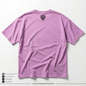 Camiseta morada de artes marciales Mawra para hombre, manga corta, cuello redondo, diseño de manos de esqueleto estampadas, estilo callejero, corte regular, 100% algodón - Product Image 4