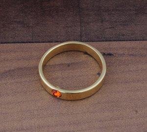 แหวนเงินแท้ชุบทองประดับพลอยซิทรินธรรมชาติและพลอยโกเมนสีแดงส้มระยิบระยับ สำหรับผู้หญิง เหมาะสำหรับงานหมั้น งานแต่งงาน และงานเลี้ยง - Product Image 5