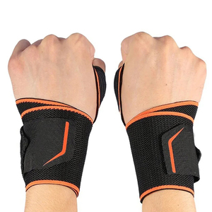 สายรัดข้อมือยกน้ำหนักแบบหนาพิเศษพร้อมห่วงนิ้วโป้ง อุปกรณ์พยุงข้อมือที่ทนทานสำหรับการฝึกซ้อมในยิมและการเพาะกาย - Product Image 2