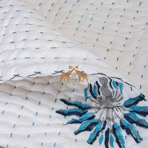 Dernière couverture pour bébé Kantha coton plam tree main bloc impression personnalisée couette bébé fait main doux léger - Product Image 6