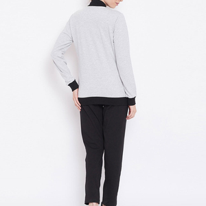 Ensemble de survêtement moderne pour femme en molleton 100 % coton, haut à capuche à manches longues et pantalon de jogging assorti, tenue décontractée pour l'hiver - Product Image 4