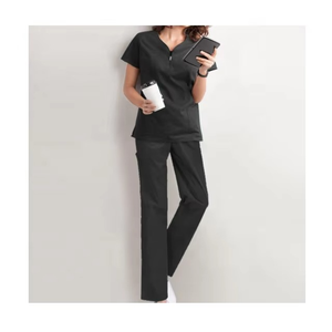 Unisex Soft Woven Rayon <b>Scrubs</b> Hospital-Grade Breathable for <b>Scrubs</b> Set Elasticity Custom Logo <b>Plus</b> <b>Size</b> Workwear Doctors - Product Image 2