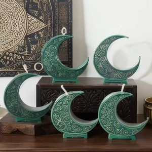 Velas Aromáticas de Cera de Soya con Forma de Luna Creciente, Hechas a Mano, Ecológicas, No Tóxicas, de Larga Duración, Decoración para el Hogar, Regalo para Eid, Venta al Por Mayor - Product Image 1