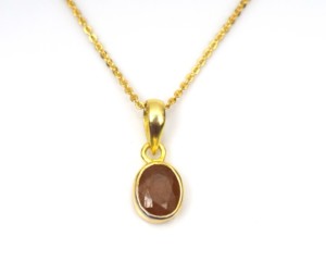 Collier pendentif minimaliste en argent sterling 925 plaqué or 18 carats avec saphir jaune taille coussin et chaîne torsadée, serti clos, cadeau unisexe - Product Image 2