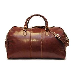 กระเป๋าเดินทาง Duffel หนังแท้-สีน้ำตาล - Product Image 2