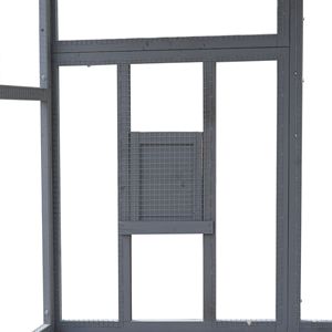 110 grande \ "box all'aperto per gattini con copertura impermeabile di aggiornamento, recinti per pollaio per animali domestici-Grey - Product Image 3