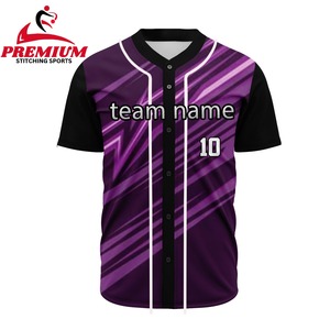 Maillots de baseball et de softball personnalisés pour hommes, vente en gros, impression sérigraphique, chemises 100% polyester, vêtements de baseball et de softball personnalisés - Product Image 1