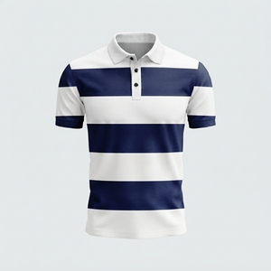 Polo à manches courtes pour homme, style streetwear, 100% polyester, prix bas, design tendance, nouvelle arrivée, respirant, séchage rapide - Product Image 5