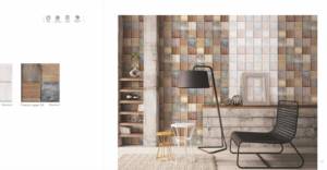 Piastrelle per interni bagno in ceramica lucida colorata <span class=keywords><strong>Square</strong></span> <span class=keywords><strong>Piazza</strong></span> 300x300 con motivo floreale Olympia - Product Image 5