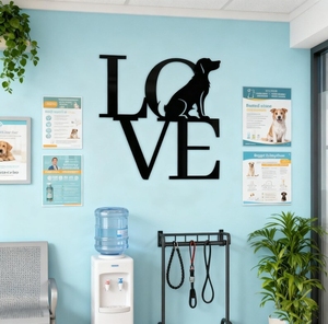 Dashing for Dog Metal <b>Wall</b> Art Black Minimalist Home Decoration Handmade Powder Coated Modern Design Small Circular - Product Image 3