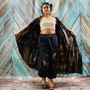 Prix usine en gros Boho Style 100% rayonne cravate teinture Kimono confortable coupe ample été veste plage couverture 1 pièce - Product Image 2