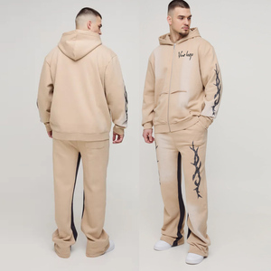 Ensemble sweat à capuche et pantalon de jogging sur mesure pour homme, coupe régulière, effet délavé, respirant - Product Image 4