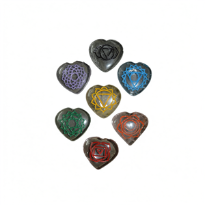 Ensemble de pierres ovales en quartz cristal gravé, sept chakras, pour la décoration de la maison et la collection de souvenirs - Product Image 2