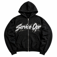 Sweat-shirt à capuche zippé personnalisé pour homme, unisexe, style streetwear, en molleton, fabricant de vêtements personnalisés