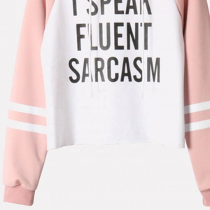 Nouveau design – Sweat à capuche pour femme, service OEM, haut court à manches longues, décontracté, grande taille, en polaire, personnalisable sur le devant, pour l'hiver - Product Image 4