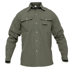 Camisa de Manga Larga para Hombre, Color Azul Marino, Corte Regular, Color Sólido, Informal, para Otoño, Transpirable, 100% Algodón Tejido - Product Image 3
