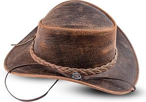 High Quality RABUSH SPORTS Sporty Cowboy Leather <b>Hats</b> Unique Stylish New Arrival for Four Seasons Outdoor Use Custom Size Adults - Product Image 4