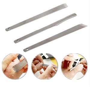 Ensemble de 3 couteaux à pédicure en acier inoxydable, kit d'outils professionnels pour les soins des pieds, pour les ongles incarnés, les callosités et l'élimination des cuticules, outils durables - Product Image 2