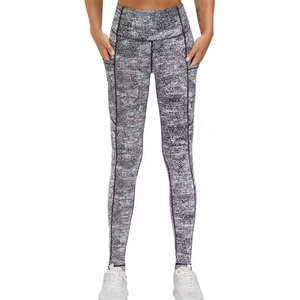 Leggings de Yoga para Mujer, Transpirables, Tejidos, de Cintura Media, con Spandex y Poliéster, Ropa Deportiva en Oferta - Product Image 1