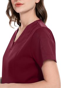 Unisex Denim Medical <b>Scrubs</b> Set V Neck <b>Scrub</b> <b>Top</b> Elastic Waist Nursing Uniform Hospital Suit Pockets Polyester Cotton - Product Image 4